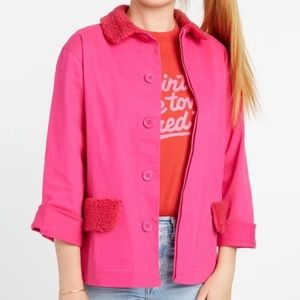 NWT pink Ban.do work jacket- Large